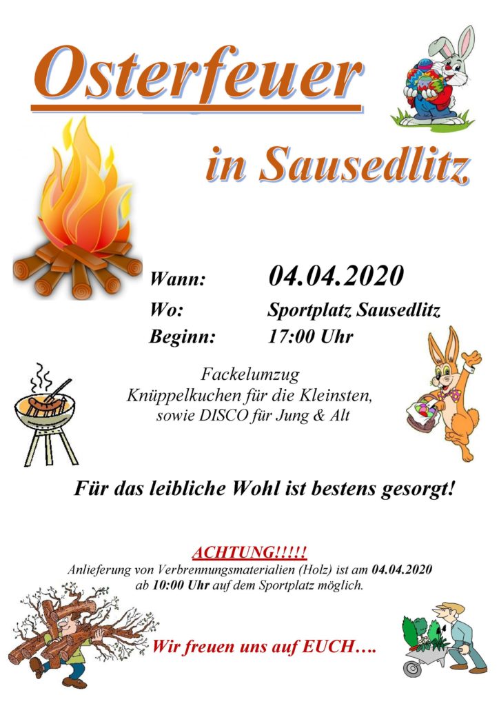 Osterfeuer Sausedlitz 04.04.2020