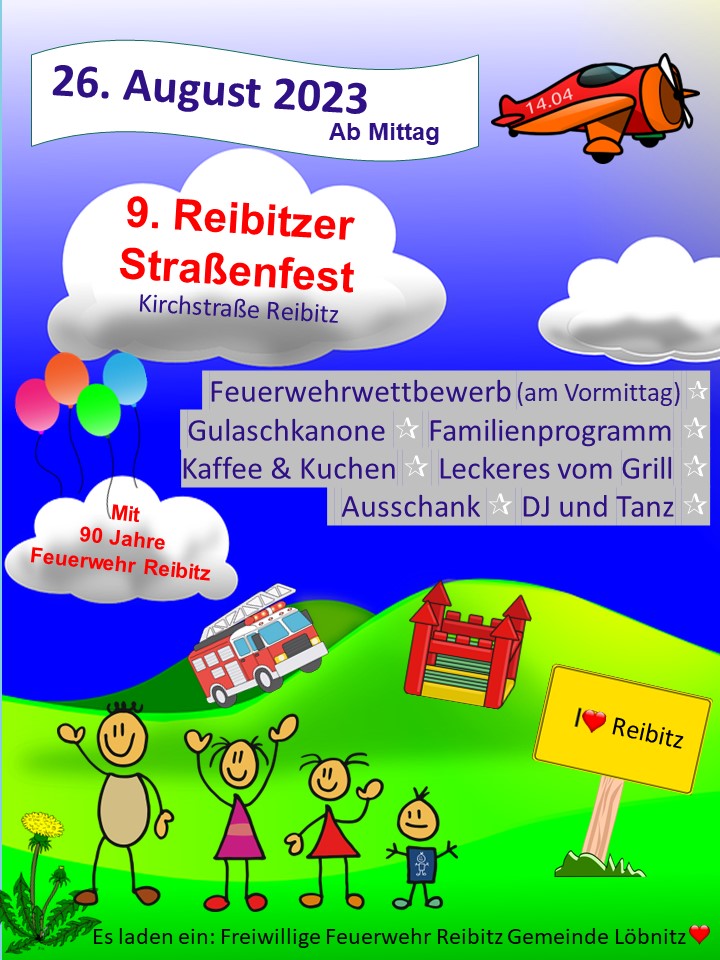 26.08.2023 Plakat Strassenfest Reibitz