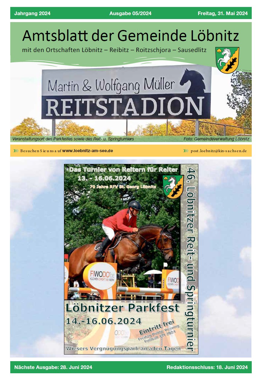 2023 05 19 Amtsblatt Gemeinde Loebnitz Nr.5 2023