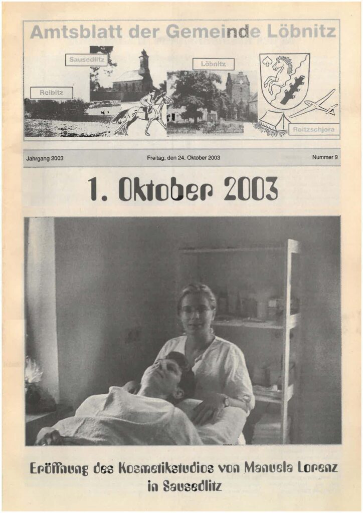 2003 10 24 Loebnitz Ausgabe 9 Titelseite