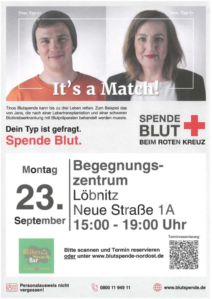 2024 09 23 Blutspende Plakat Aushänge