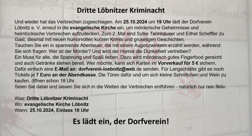 2024 10 25 Dritte Loebnitzer Kriminacht