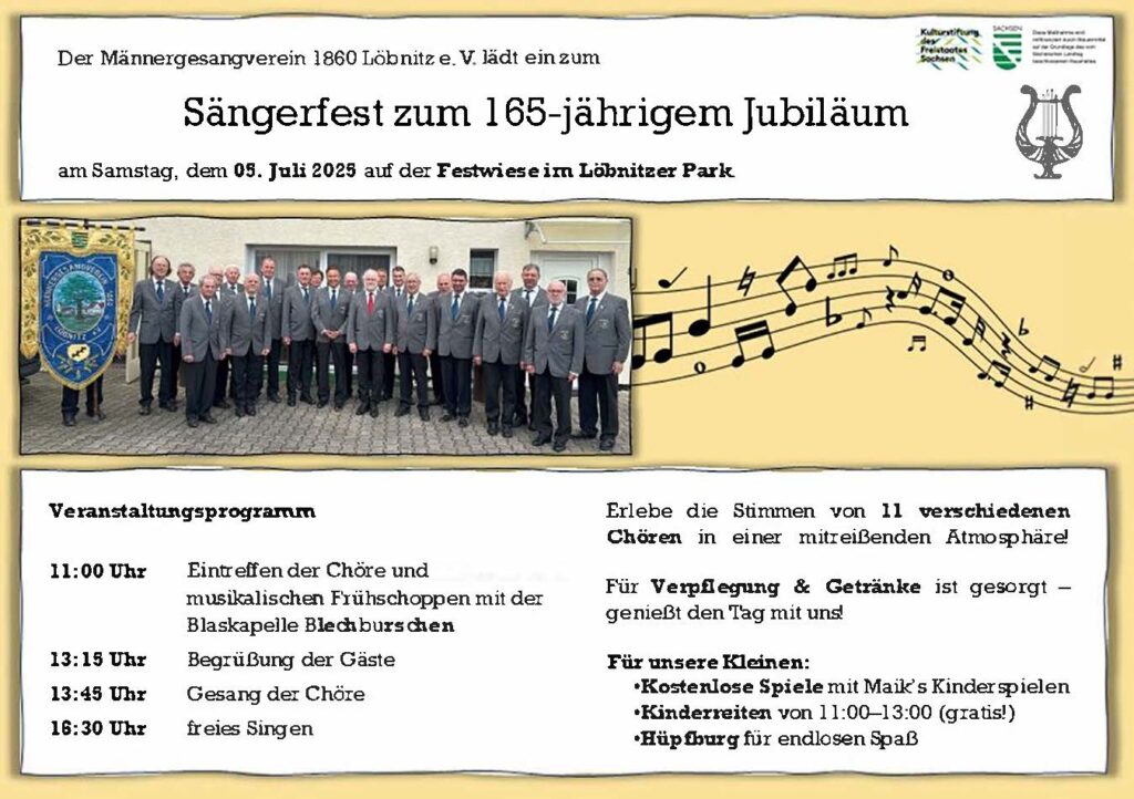2025 07 05 Saenferfest 165 Jahre Mgv1860loebnitzev Neu