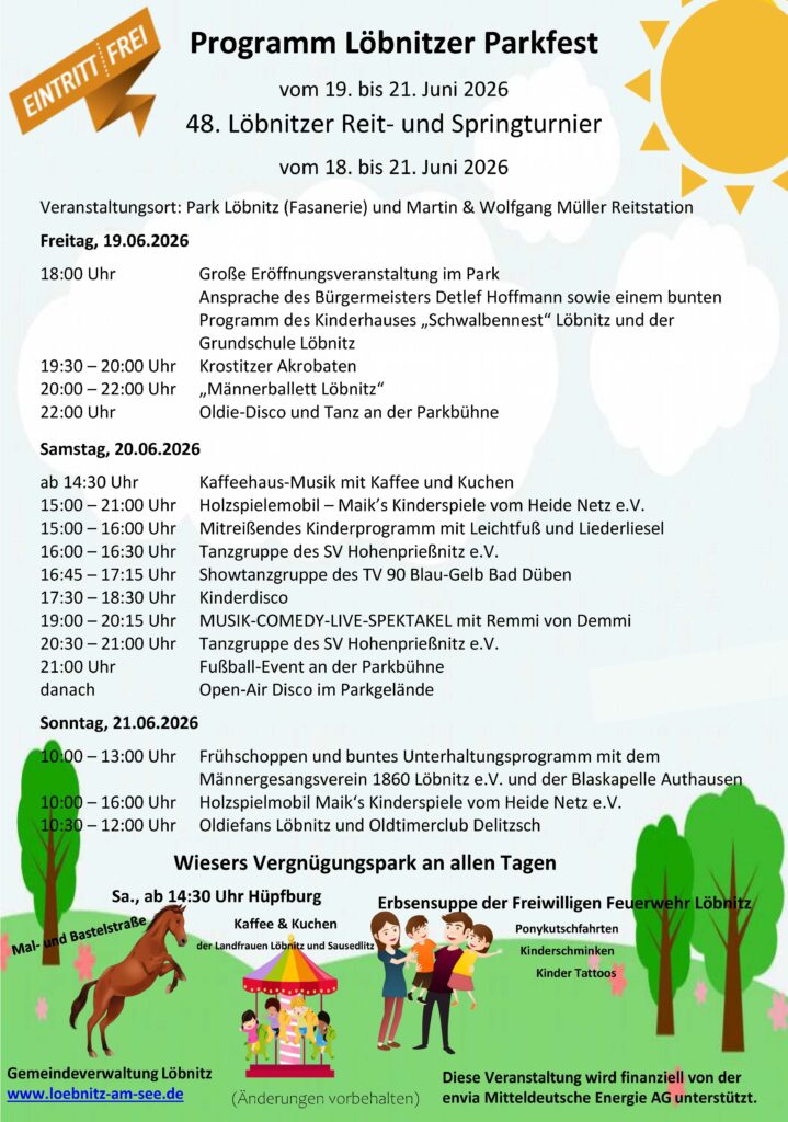 2026 06 19 Parkfest Löbnitz Flyer Programm Final