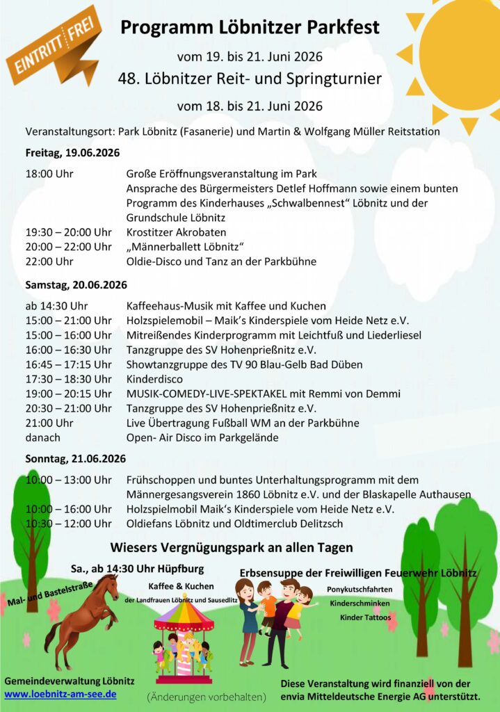 2026 06 19 Parkfest Löbnitz Flyer Programm Final