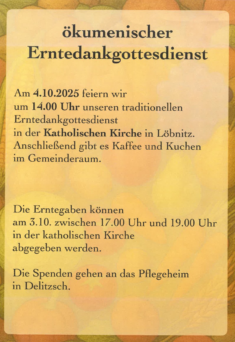 2025 10 04 ökumenischer Erntedank Gottesdienst Kath.kirchelöbnitz
