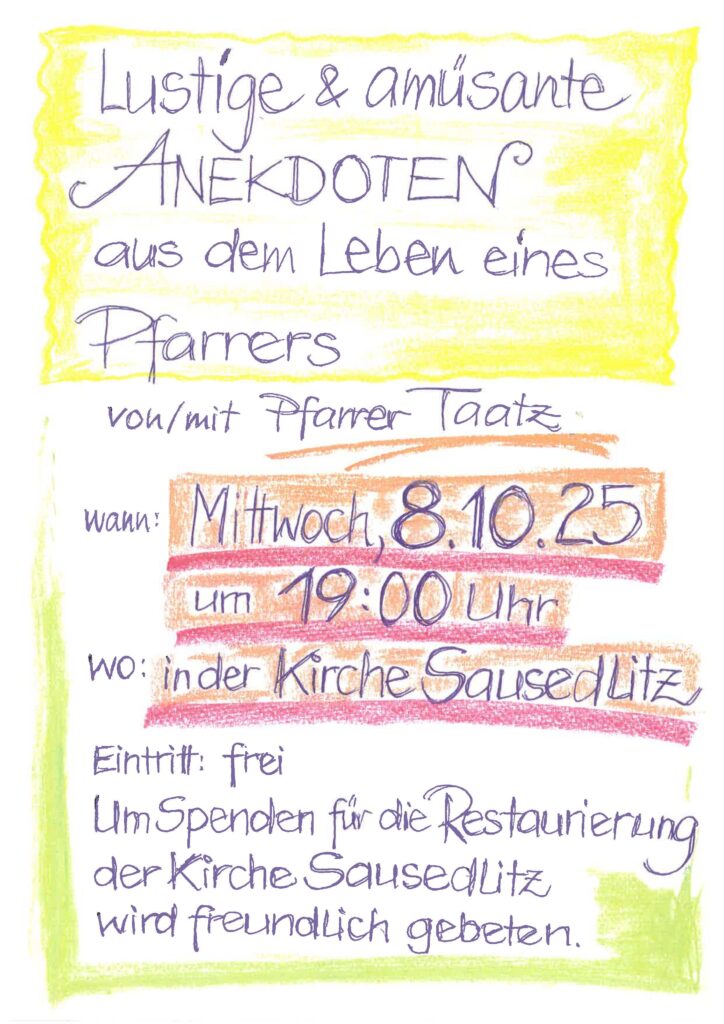 2025 10 08 Anekdoten Aus Dem Leben Eines Pfarrers Taatz