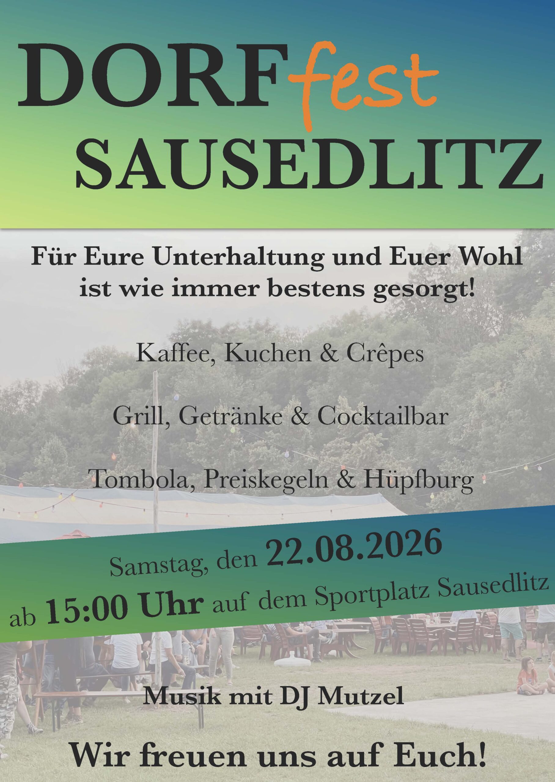 2026 08 22 Plakat Dorffest Sausedlitz Neu