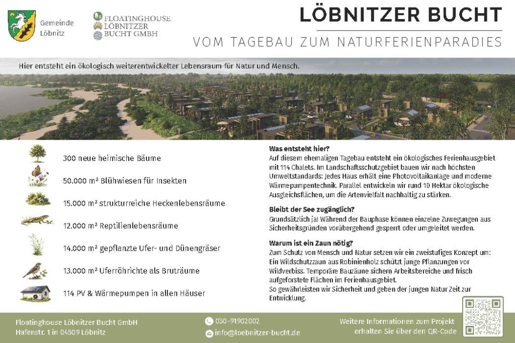 Floatinghouse Löbnitzer Bucht Gmbh Bauschild Löbnitzer Bucht (30 X 20 Cm) 5