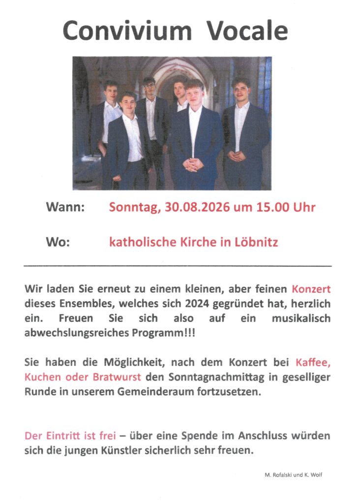 2026 08 30 Convivium Vocale Kath Kirche Loebnitz